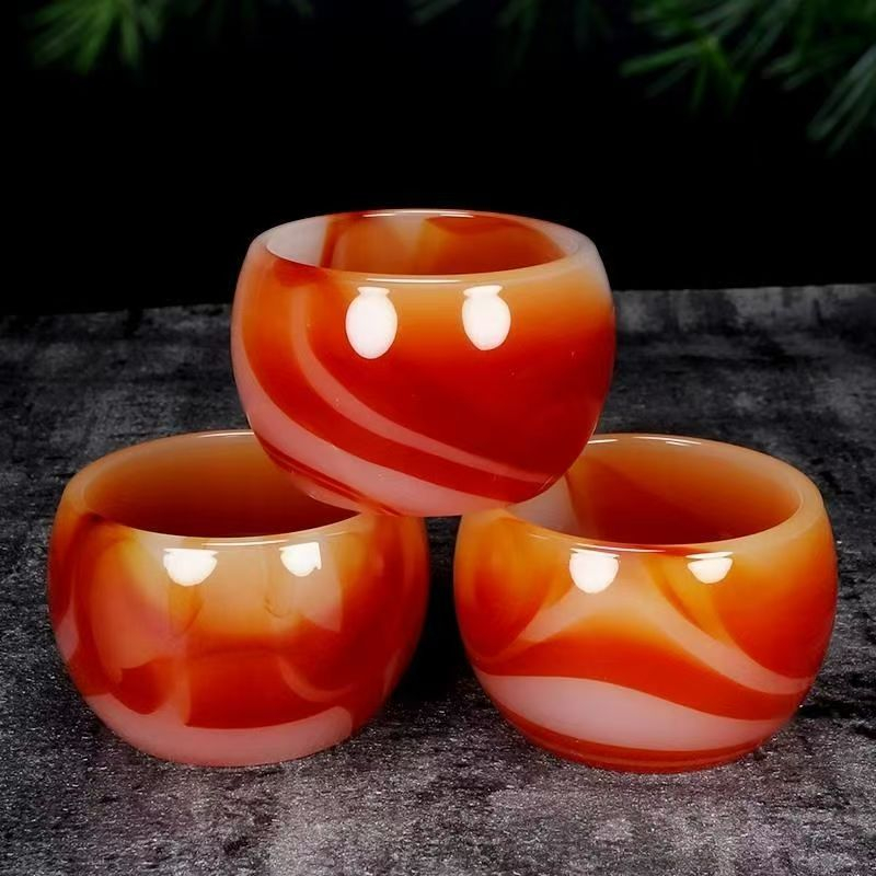 Red Jade Stone Cup 3 Red Jade Stone Cup 3