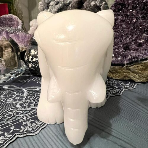 White Jade Stone Elephant (1)