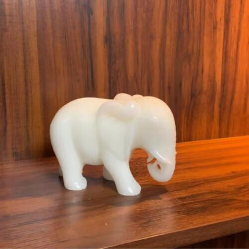 White Jade Stone Elephant (11)