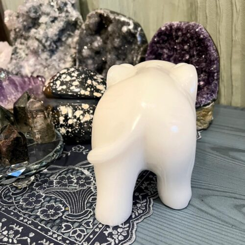 White Jade Stone Elephant (13)