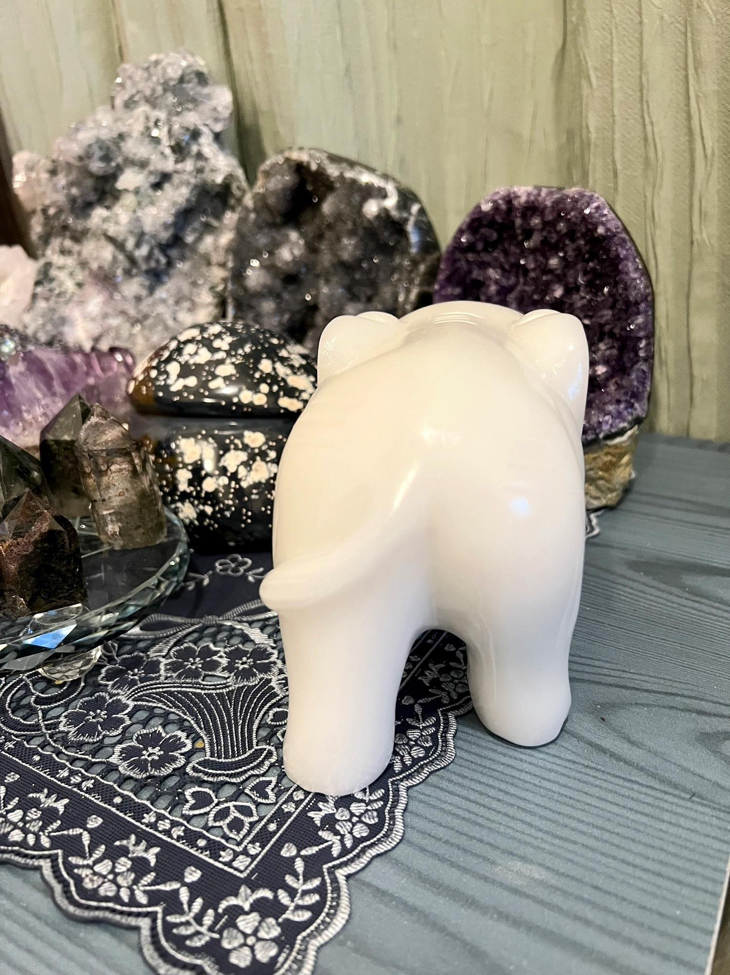 White Jade Stone Elephant (13) White Jade Stone Elephant (13)