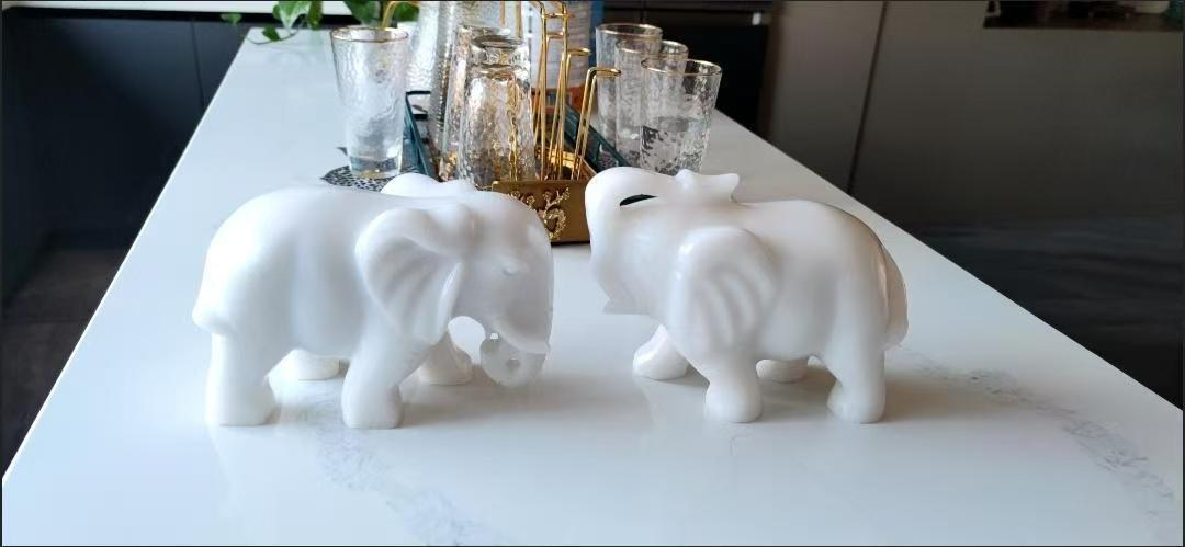 White Jade Stone Elephant (4) White Jade Stone Elephant (4)