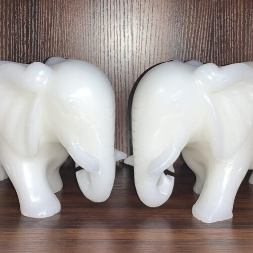 White Jade Stone Elephant