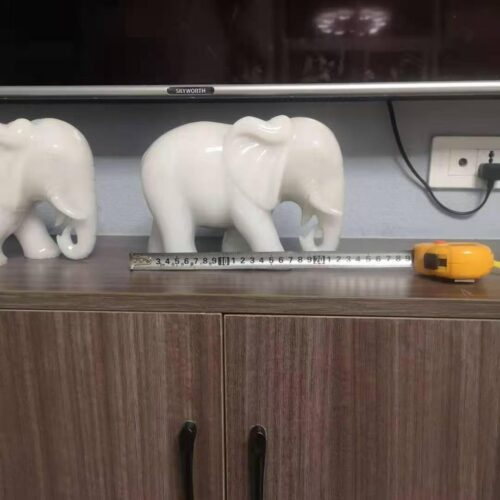 White Jade Stone Elephant (9)