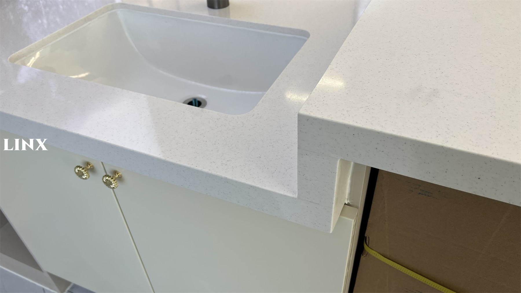 Jade Stone White Small Grain Countertop 12 Linx Surfaces