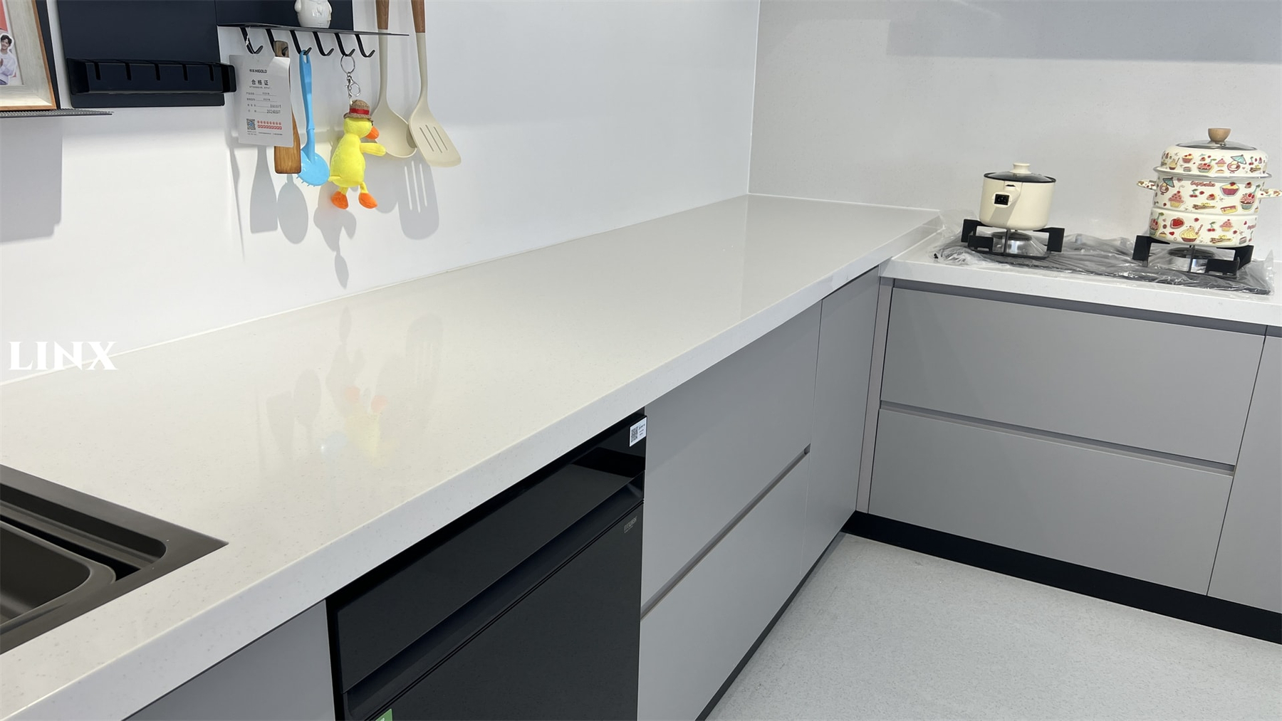 Jade Stone White Small Grain Countertop 4 Linx Surfaces