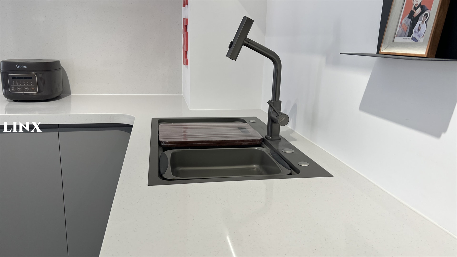 Jade Stone White Small Grain Countertop 6 Linx Surfaces