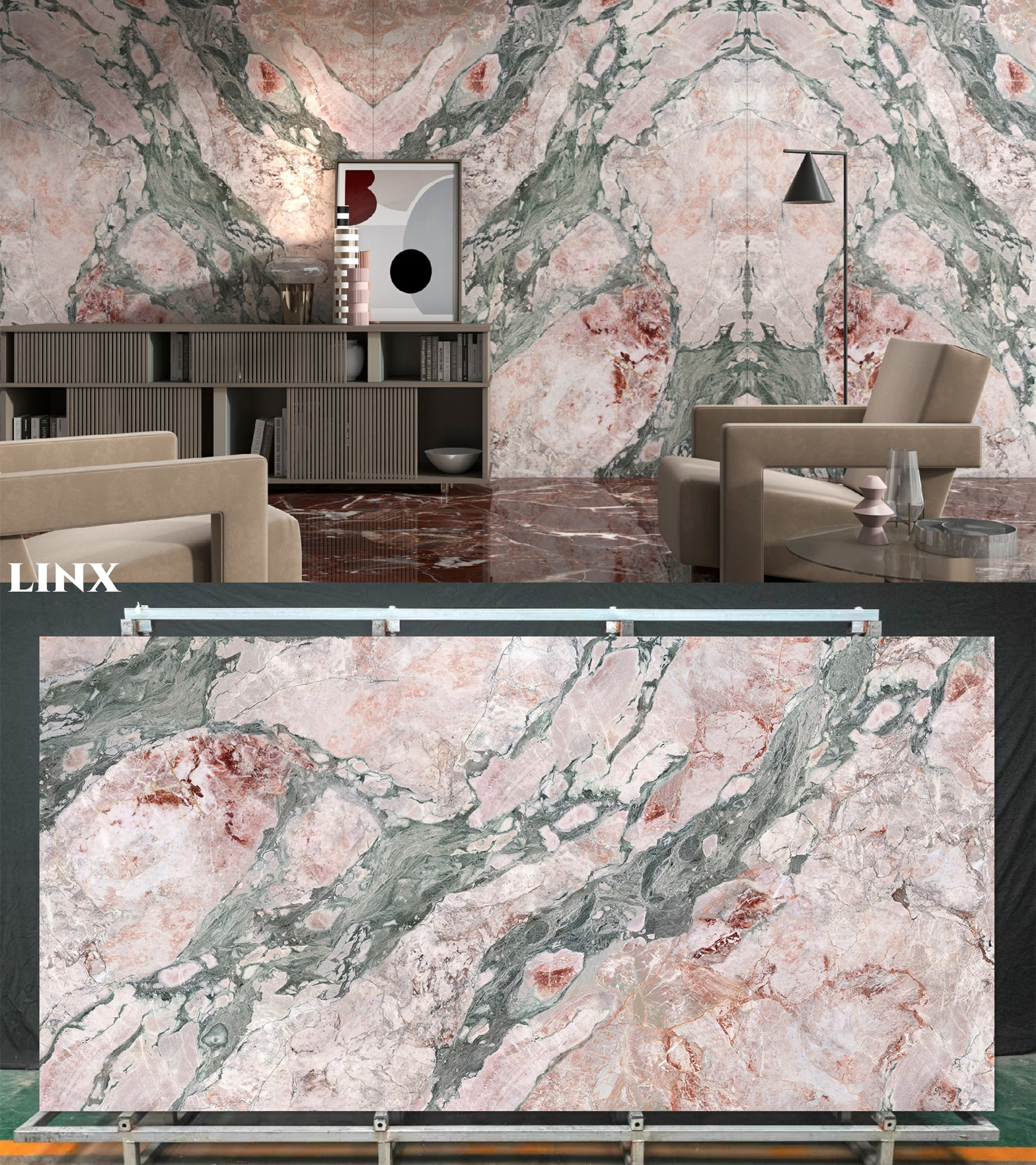 LXAG178 Seasons PinkNew Sintered Stone Linx Surfaces