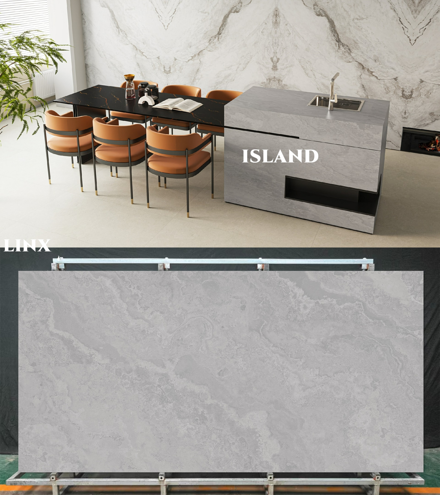 LXAX170 Cloud GrayNew Sintered Stone Linx Surfaces