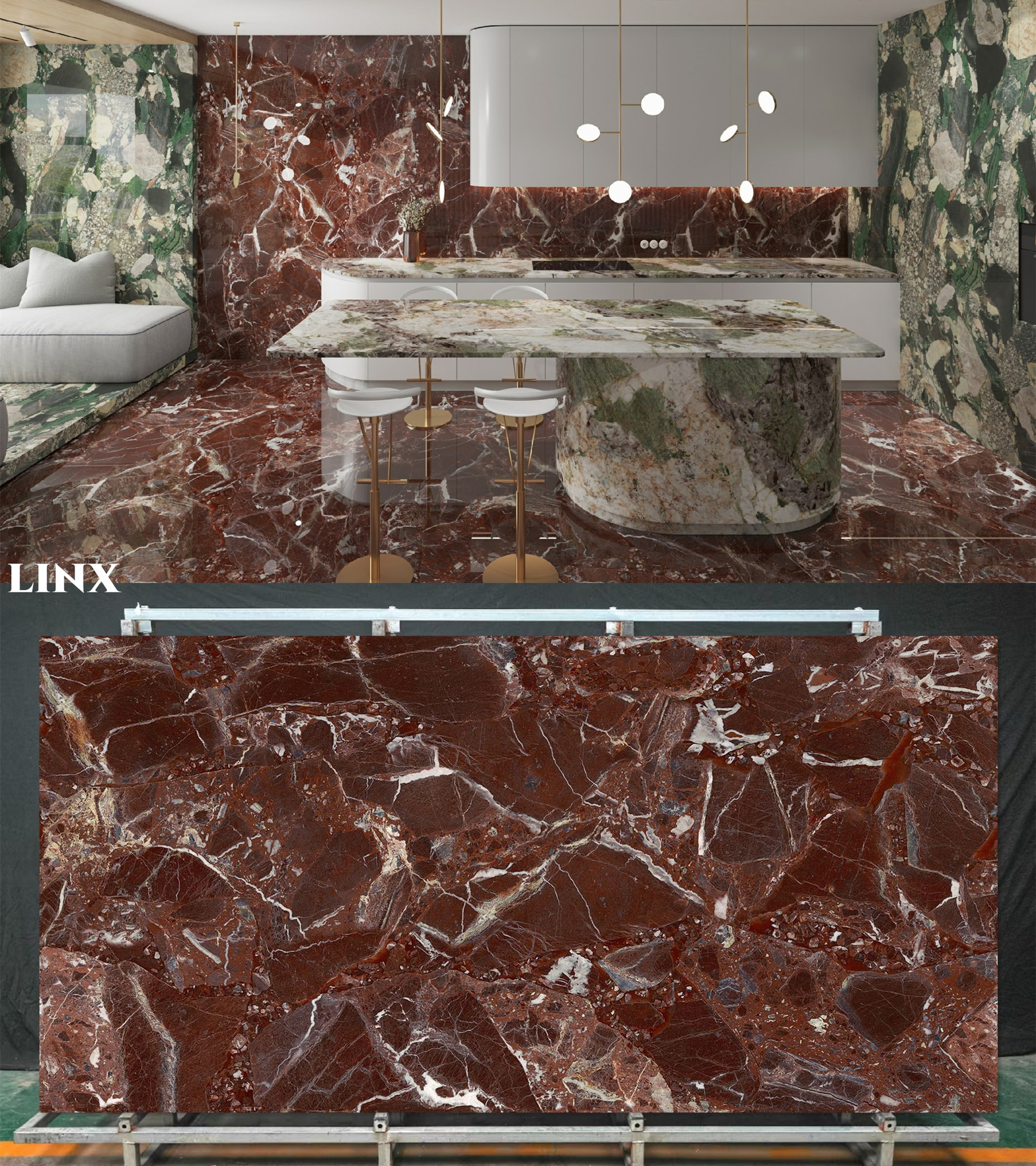 LXBG173 Purple RedNew Sintered Stone Linx Surfaces