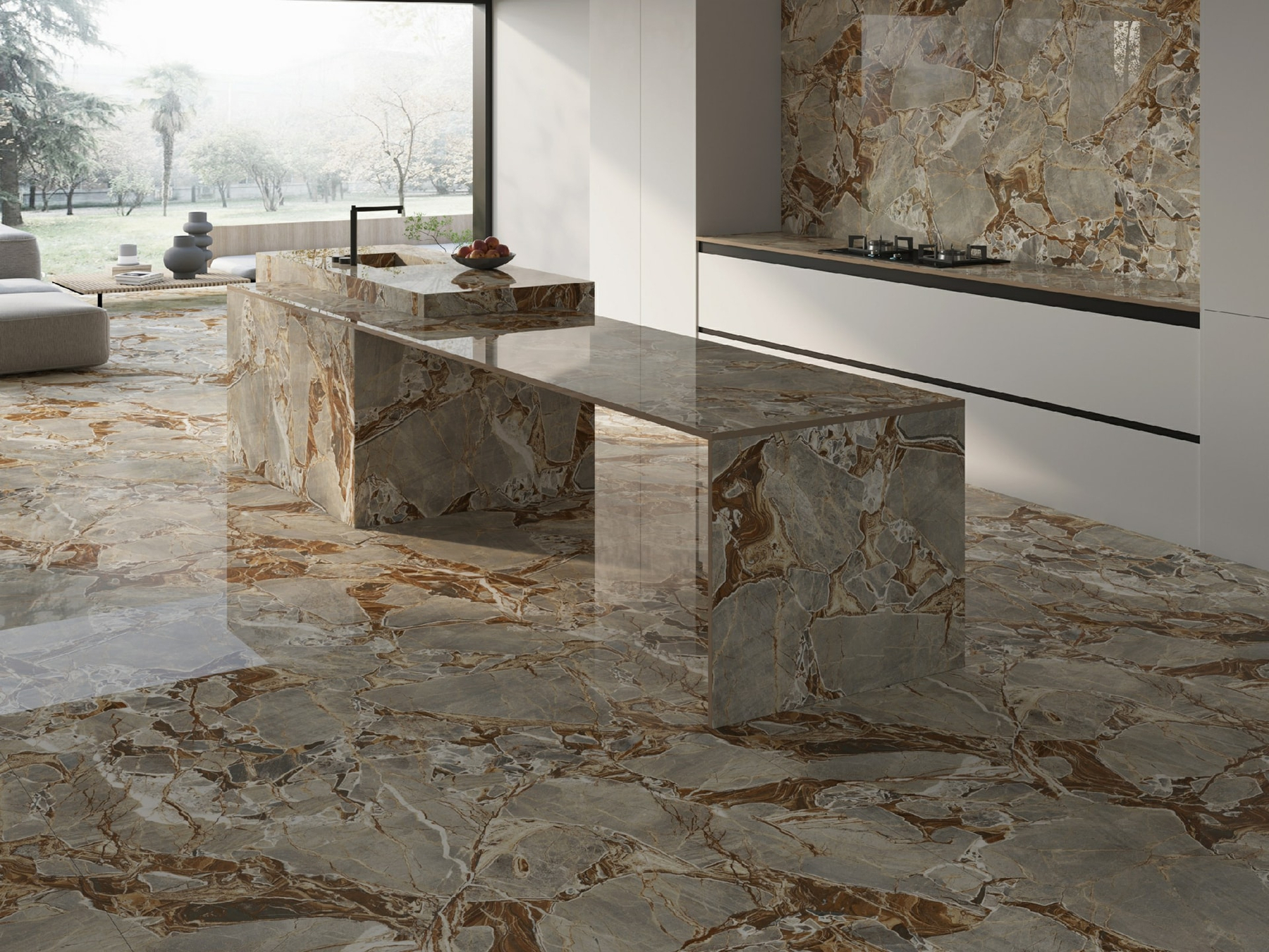 LXBG177 Bugatti Gold Room Sintered Stone Linx Surfaces