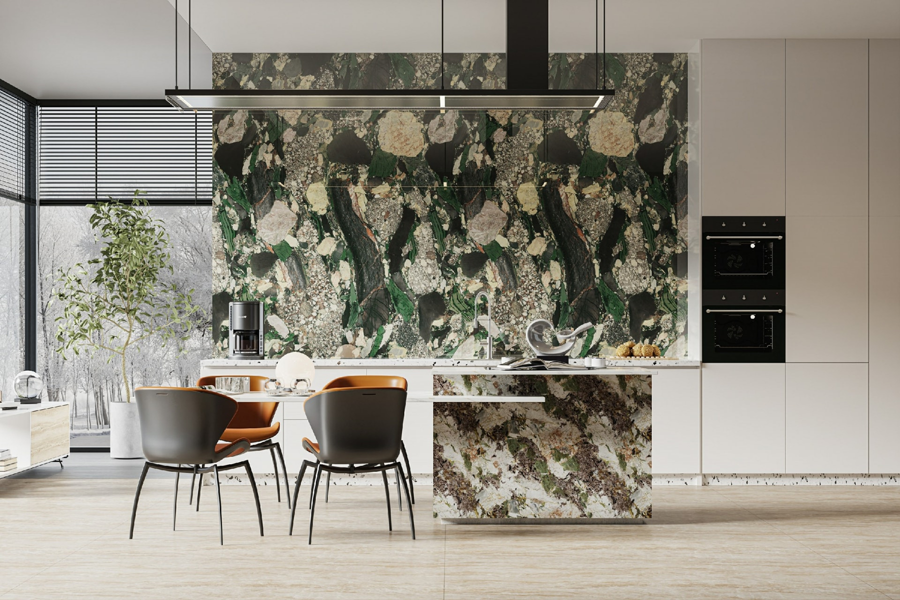 LXCG175 Seasons Green Walls Sintered Stone Linx Surfaces