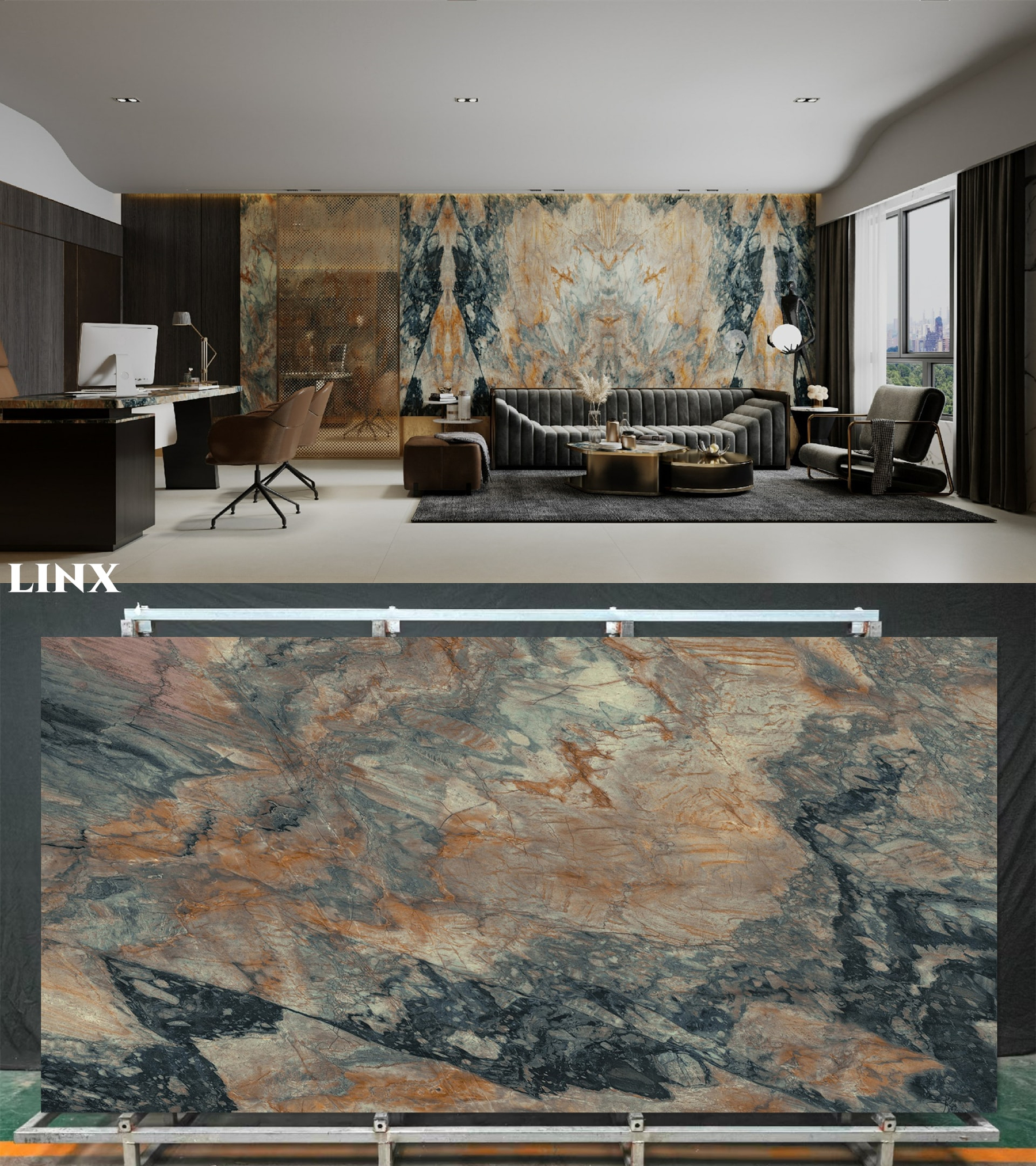 LXCG179 Phantom GildedNew Sintered Stone Linx Surfaces