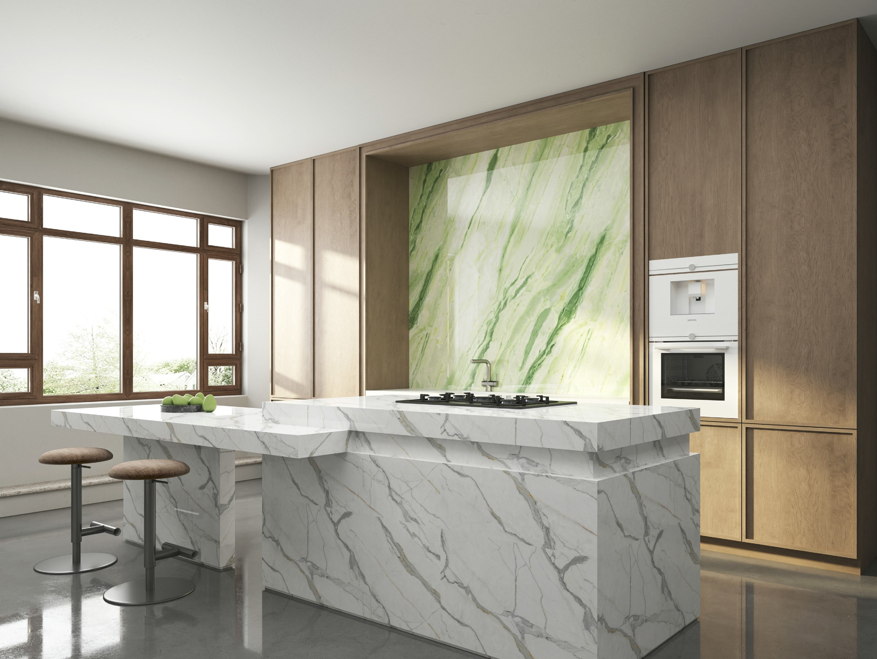 LXDG171 Emerald Clouds Walls 1 Sintered Stone Linx Surfaces