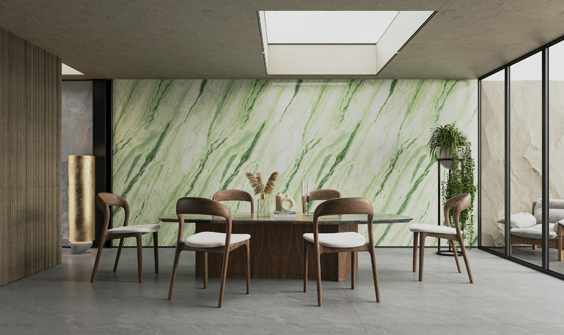 LXDG171 Emerald Clouds Walls Sintered Stone Linx Surfaces