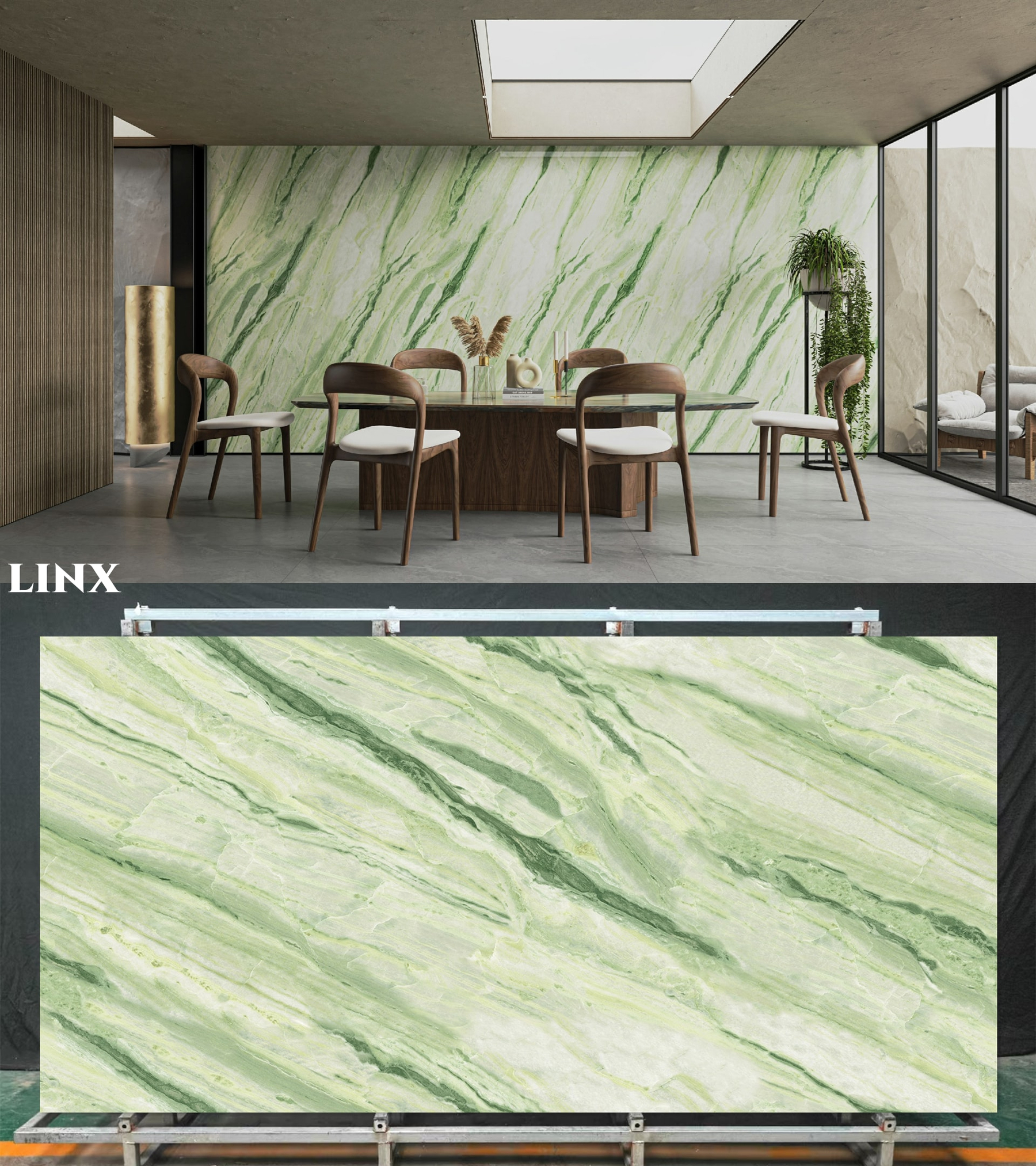 LXDG171 Emerald CloudsNew Sintered Stone Linx Surfaces