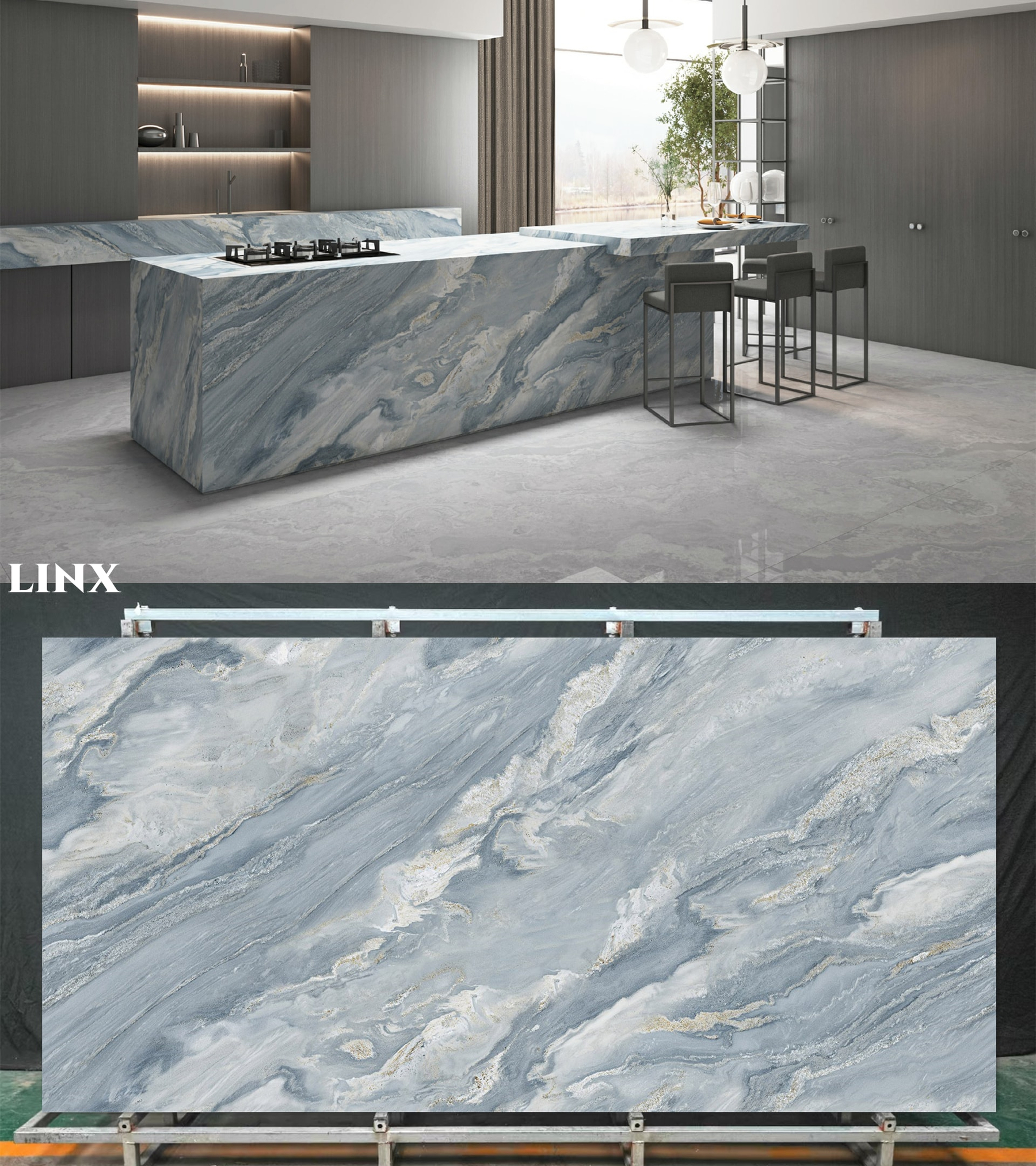 LXDG172 Blue SandsNew Sintered Stone Linx Surfaces