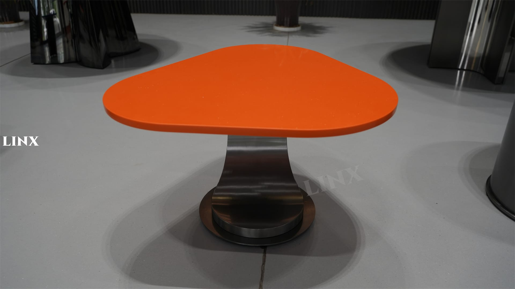 Bright Orange Quartz Jade Stone Tables (4)