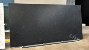Leather Surface Quartz Stone Black Feature Linx Surface