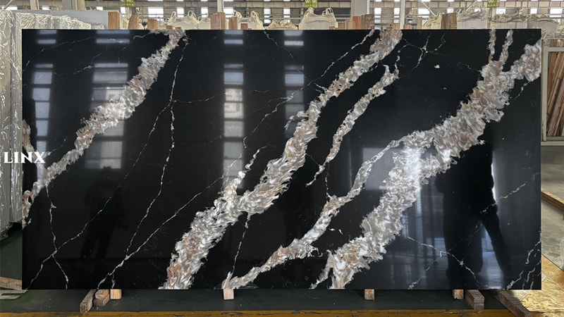 LXM9138 POWERFUL BLACK JADE STONE LINX SURFACES FEATURE